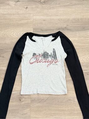 Chicago Long Sleeve Notch Top